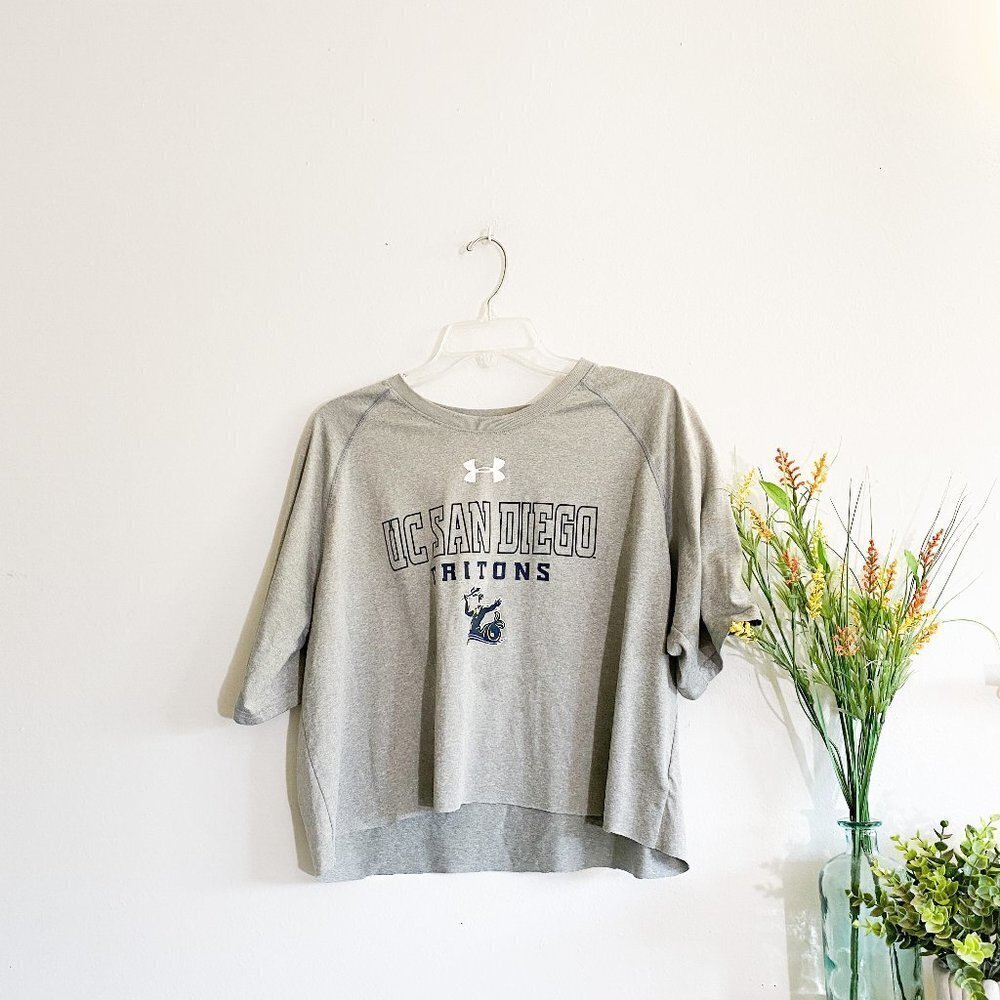 🌿 UNDER ARMOUR UCSD UC SAN DIEGO Graphic Tee Crop XL